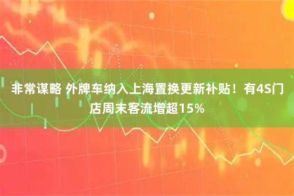 非常谋略 外牌车纳入上海置换更新补贴！有4S门店周末客流增超15%