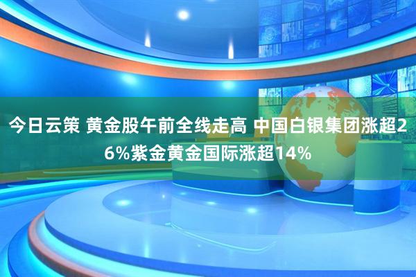 今日云策 黄金股午前全线走高 中国白银集团涨超26%紫金黄金国际涨超14%