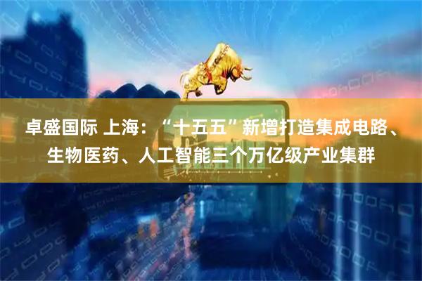 卓盛国际 上海：“十五五”新增打造集成电路、生物医药、人工智能三个万亿级产业集群